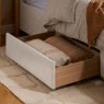 Arabella Fabric King Bedstead with Storage Cream Open drawer