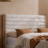 Arabella Fabric Double Bedstead with Storage Cream Lifestyle Headboard