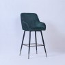 Clifden High Bar Stool Fabric Green