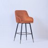 Clifden High Bar Stool Fabric Carmel
