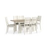 York 6-8 Person Extending Dining Table Coconut White - White Chair