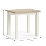 York 4 Person Square Bistro Table Coconut White Dimensions