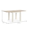 York 4-6 Person Flip Top Table Coconut White Open Dims