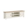 York Extra Large TV Unit Coconut White - Metal Knobs
