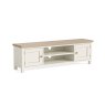 York Extra Large TV Unit Coconut White - Wooden Knobs