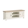 York Large TV Unit Coconut White - Wooden Knobs