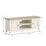 York Large TV Unit Coconut White - Wooden Knobs Dimensions