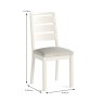 York Dining Chair (Boucle White) Coconut White Dimensions