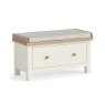 York Hallway Bench With Drawer Coconut White - Wooden Knobs