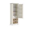 York Larder Unit  Coconut White - Metal Knobs Ope