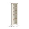 York Slim Bookcase Coconut White Dimensions