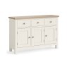 York Large Sideboard Coconut White - Wooden Knobs