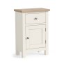 York Telephone Cupboard Coconut White - Metal Knobs