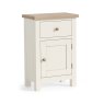 York Telephone Cupboard Coconut White - Wooden Knobs