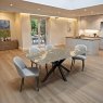 Gallie Dining Table Grey Marble Effect (Multiple Sizes)