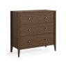 Nice 3 Drawer Chest of Drawers Dark Oak