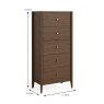 Nice 5 Drawer Tallboy Dark Oak Dimensions
