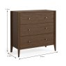Nice 3 Drawer Chest of Drawers Dark Oak Dimensions