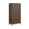 Nice 2 Door + 1 Drawer Wardrobe Dark Oak