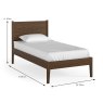 Nice Single (90cm) Bedstead Panelled Dark Oak Dimensions