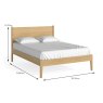 Nice Double (135cm) Bedstead Panelled Natural Oak Dimensions