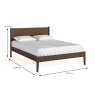 Nice King (150cm) Bedstead Panelled Dark Oak Dimensions