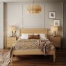 Nice King (150cm) Bedstead Panelled Natural Oak Lifestyle