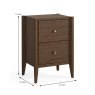 Nice 2 Drawer Bedside Locker Dark Oak Dimensions