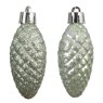 Shatterproff Pinecone Baubles Matcha Green In Box 14cm (Set Of 12) 2