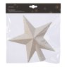 Shatterproof Christmas Tree Star With Glitter Wool White 19cm