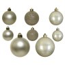 Shatterproof Baubles Pearl With Glitter In Box 10cm (Set of 26)