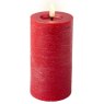 LED Pillar Candle Christmas Red 15cm