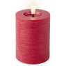 LED Pillar Candle Christmas Red 11.2cm