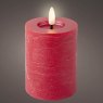 LED Pillar Candle Christmas Red 11.2cm 3