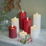 LED Pillar Candle Christmas Red 11.2cm 4