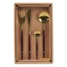 Cutlery Set Oxblood & Gold (Set Of 16) 2