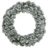 Snowy Imperial Wreath Green & White 90cm