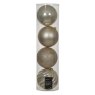 Shatterproof Baubles Pearl In Tube 14cm (Set of 4)