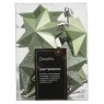 Shatterproof Star Baubles Matcha Green In Box 9cm (Set Of 12)