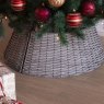 Christmas Tree Ring Grey Rattan Effect 70cm Lifestyle