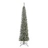 7ft/210cm Pencil Pine Snowy Christmas Tree