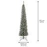 7ft/210cm Pencil Pine Snowy Christmas Tree 7