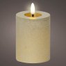 LED Pillar Candle Gold 11.3cm 3