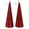 Wax Cone Candle With Glitter Christmas Red 15cm (Choice of 2) 1