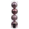 Shatterproof Baubles Vintage Pink In Tube 14cm (Set Of 4)