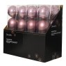 Shatterproof Baubles Vintage Pink In Tube 14cm (Set Of 4) 3