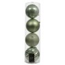 Shatterproof Baubles Matcha Green In Tube 14cm (Set Of 4)