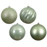 Shatterproof Baubles Matcha Green In Tube 14cm (Set Of 4) 2