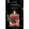 LED Pillar Candle with Twig Decoration Christmas Red 13cm 2