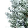 2ft/60cm Snowy Aspen Mini Christmas Tree With Blue Berries Detail